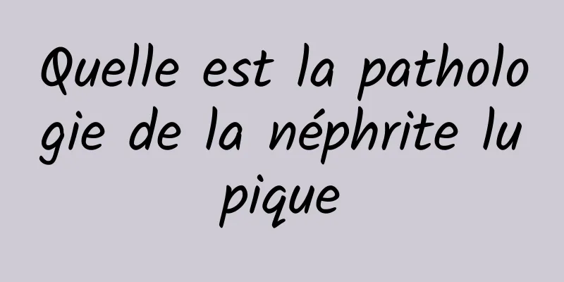 Quelle est la pathologie de la néphrite lupique