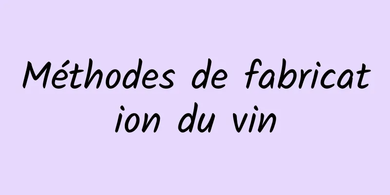 Méthodes de fabrication du vin