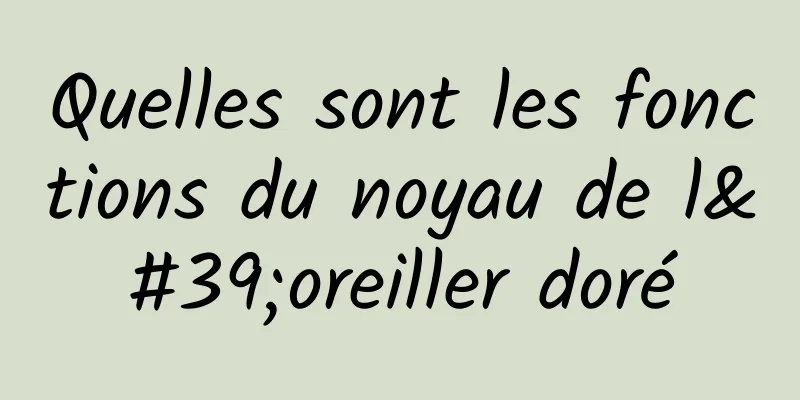 Quelles sont les fonctions du noyau de l'oreiller doré