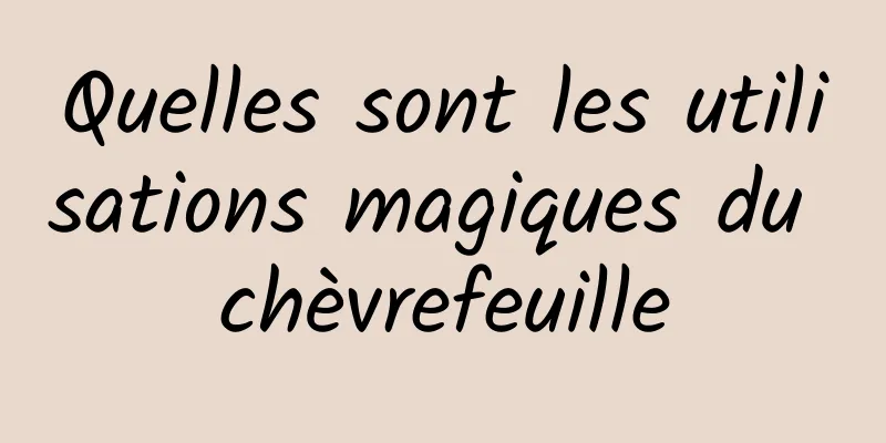 Quelles sont les utilisations magiques du chèvrefeuille