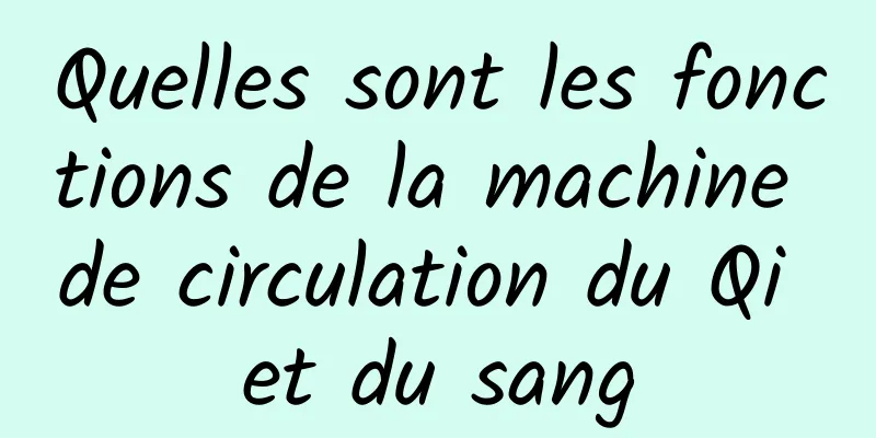 Quelles sont les fonctions de la machine de circulation du Qi et du sang