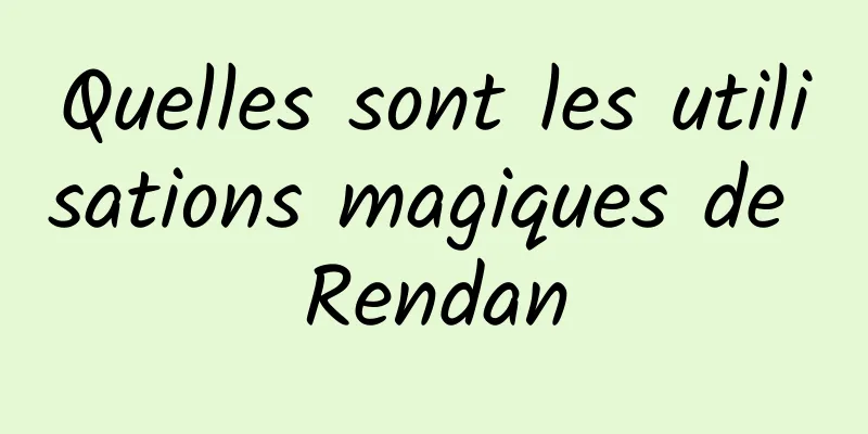 Quelles sont les utilisations magiques de Rendan