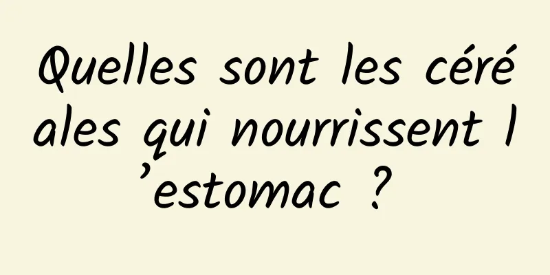 Quelles sont les céréales qui nourrissent l’estomac ? 