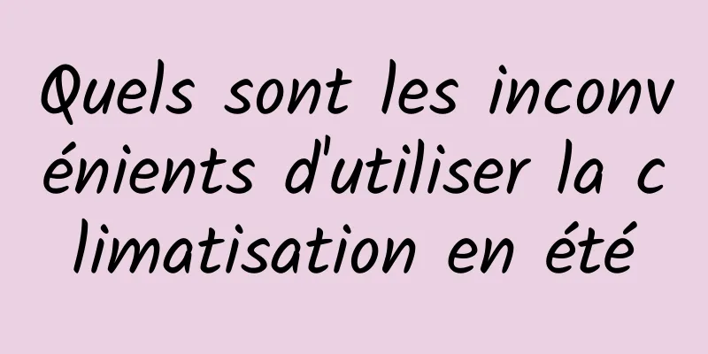 Quels sont les inconvénients d'utiliser la climatisation en été