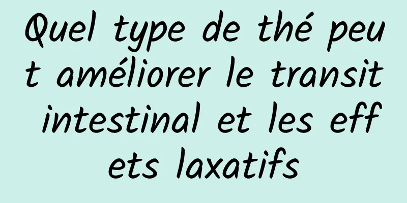 Quel type de thé peut améliorer le transit intestinal et les effets laxatifs