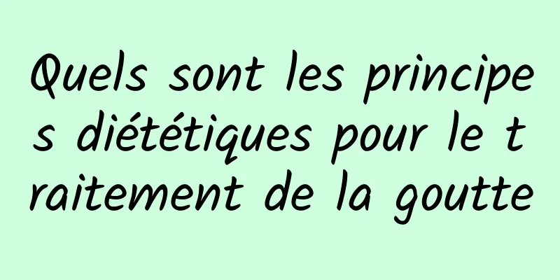 Quels sont les principes diététiques pour le traitement de la goutte