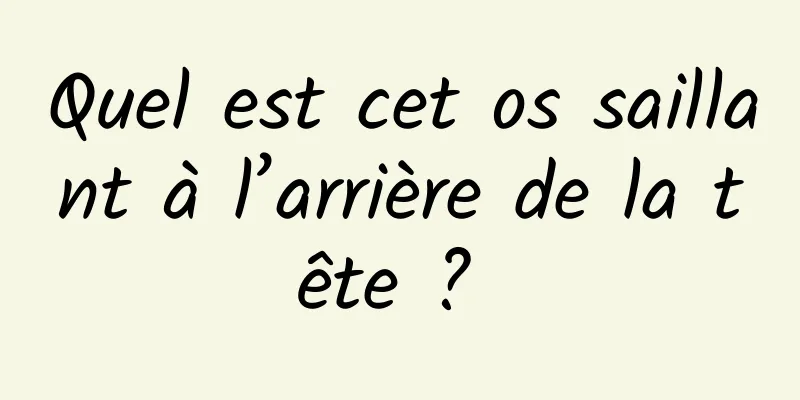 Quel est cet os saillant à l’arrière de la tête ? 