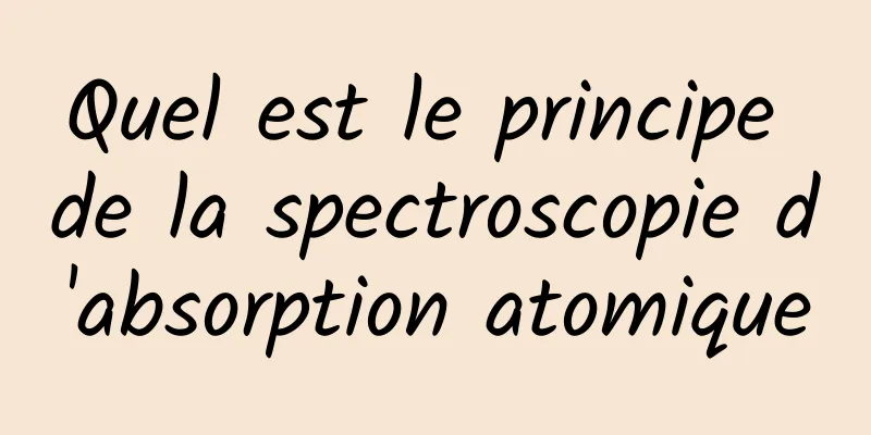 Quel est le principe de la spectroscopie d'absorption atomique