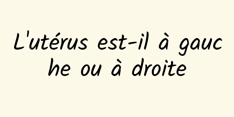 L'utérus est-il à gauche ou à droite