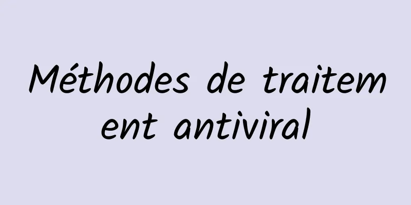 Méthodes de traitement antiviral