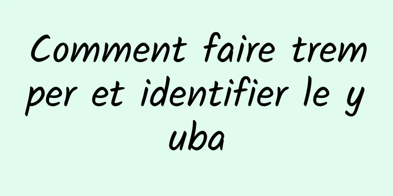 Comment faire tremper et identifier le yuba