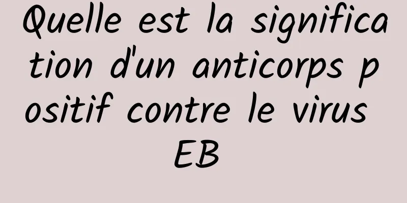 Quelle est la signification d'un anticorps positif contre le virus EB 