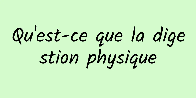 Qu'est-ce que la digestion physique