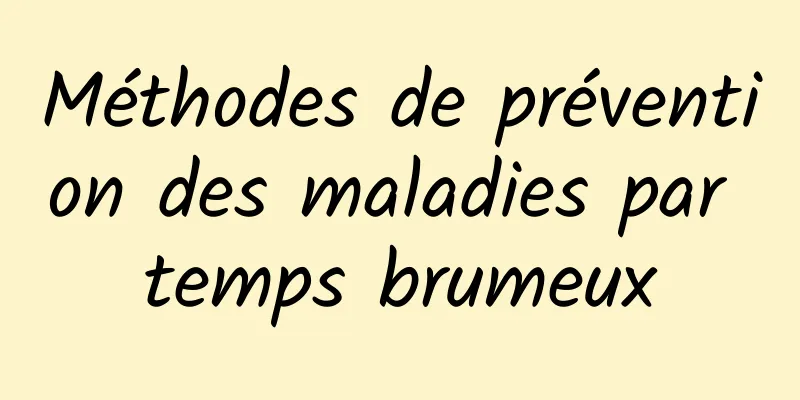 Méthodes de prévention des maladies par temps brumeux