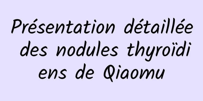 Présentation détaillée des nodules thyroïdiens de Qiaomu