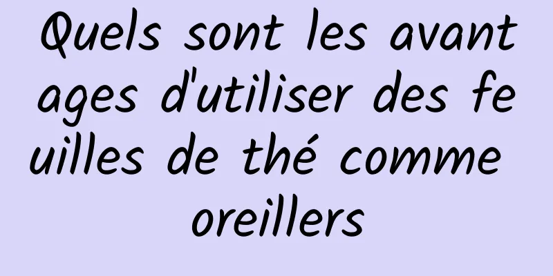 Quels sont les avantages d'utiliser des feuilles de thé comme oreillers