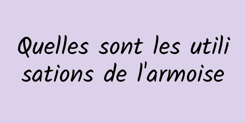 Quelles sont les utilisations de l'armoise