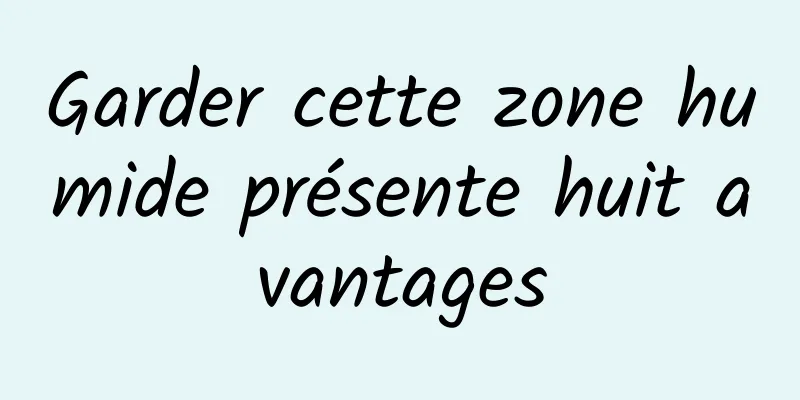 Garder cette zone humide présente huit avantages