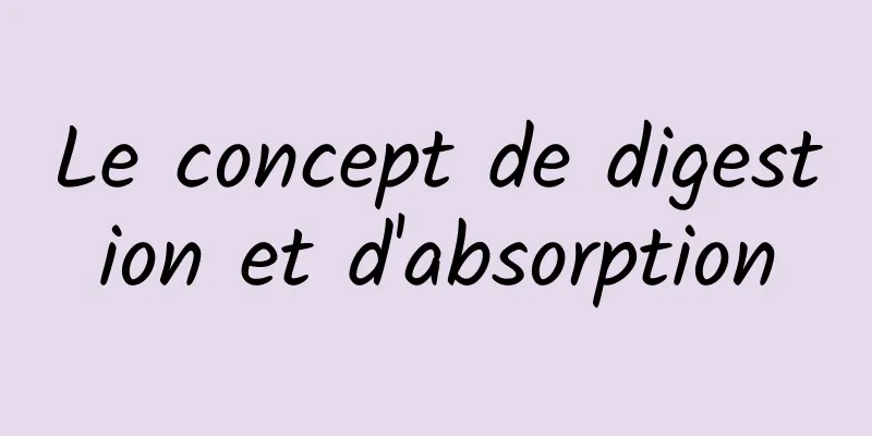 Le concept de digestion et d'absorption