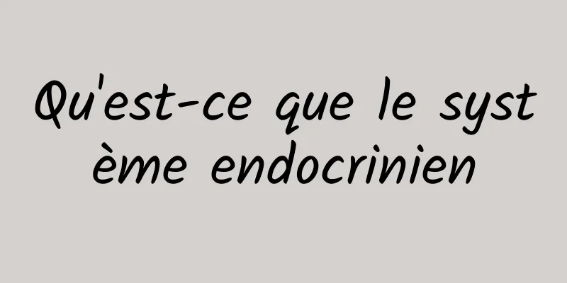 Qu'est-ce que le système endocrinien