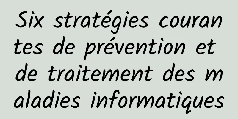 Six stratégies courantes de prévention et de traitement des maladies informatiques