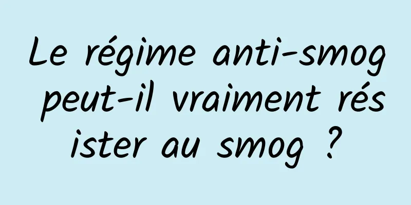 Le régime anti-smog peut-il vraiment résister au smog ?