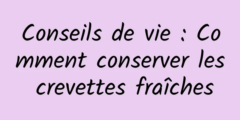 Conseils de vie : Comment conserver les crevettes fraîches