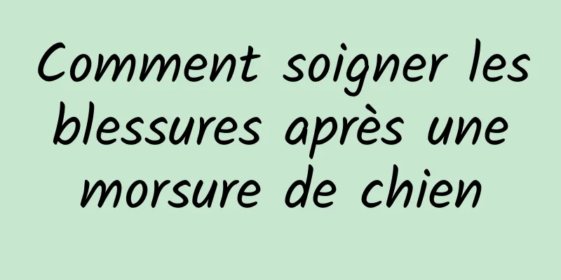 Comment soigner les blessures après une morsure de chien