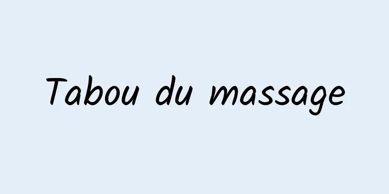 ​Tabou du massage