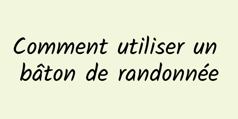 Comment utiliser un bâton de randonnée