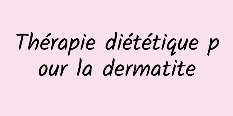 Thérapie diététique pour la dermatite