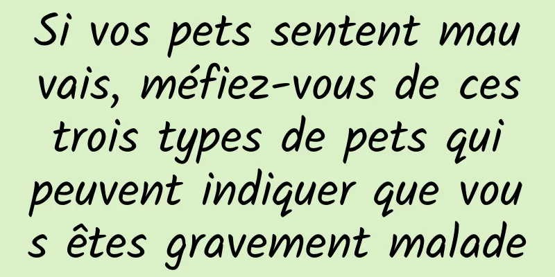 Si vos pets sentent mauvais, méfiez-vous de ces trois types de pets qui peuvent indiquer que vous êtes gravement malade