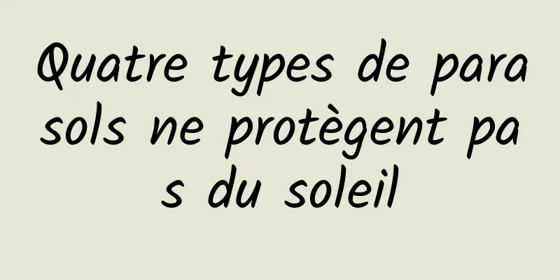 Quatre types de parasols ne protègent pas du soleil