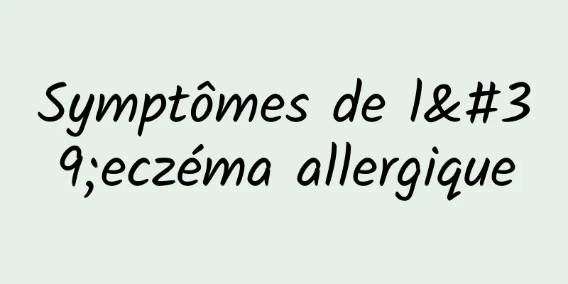 Symptômes de l'eczéma allergique