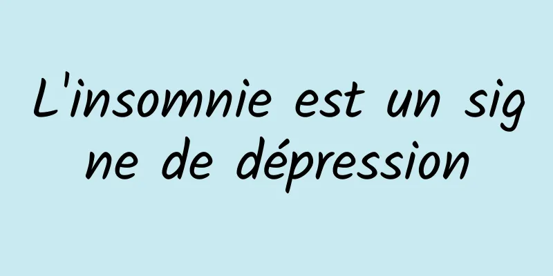 L'insomnie est un signe de dépression