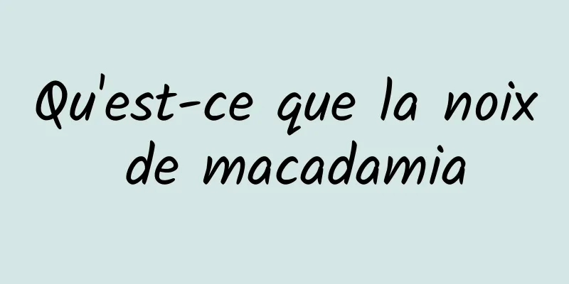 Qu'est-ce que la noix de macadamia