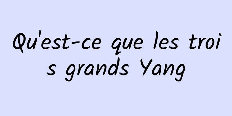 Qu'est-ce que les trois grands Yang