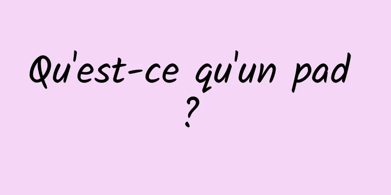 Qu'est-ce qu'un pad ? 