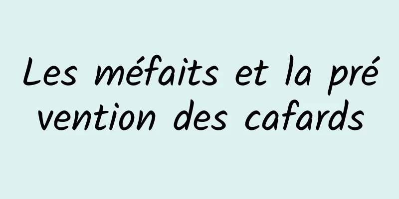 Les méfaits et la prévention des cafards