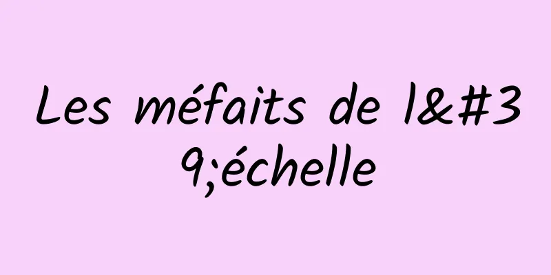 Les méfaits de l'échelle