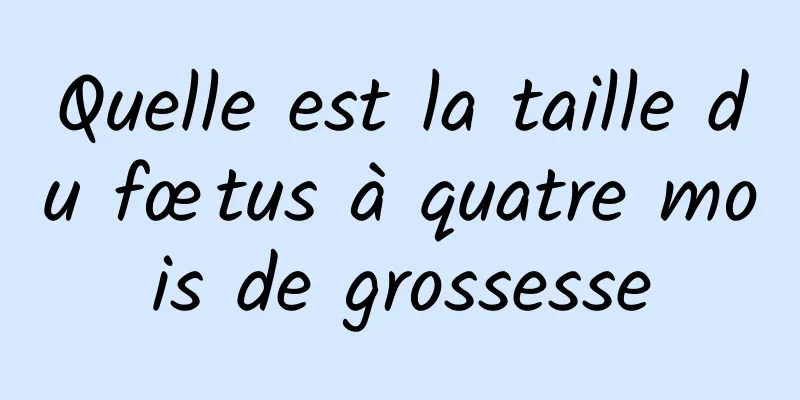 Quelle est la taille du fœtus à quatre mois de grossesse