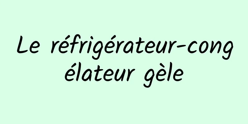 Le réfrigérateur-congélateur gèle