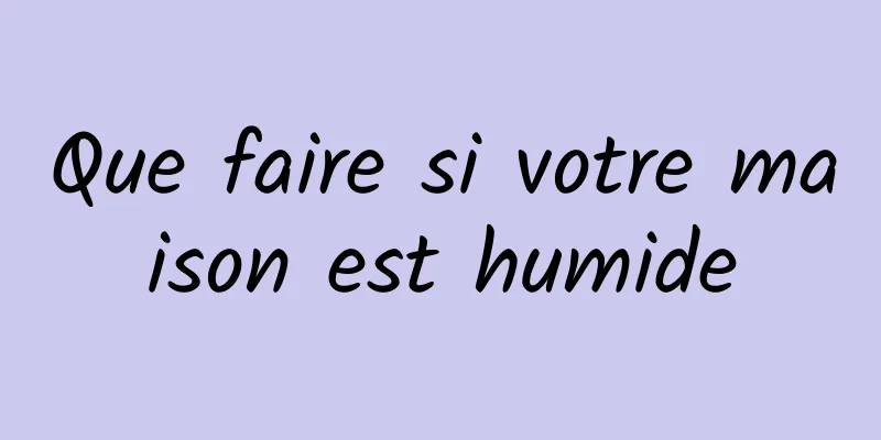 Que faire si votre maison est humide