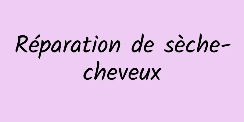 Réparation de sèche-cheveux