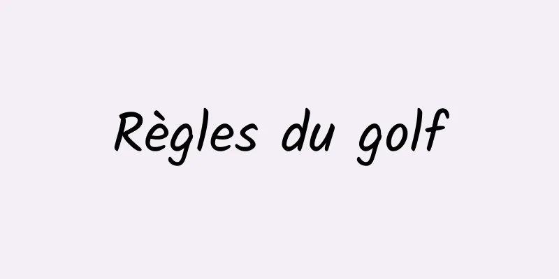 Règles du golf