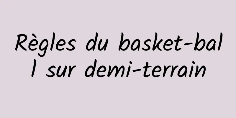 Règles du basket-ball sur demi-terrain