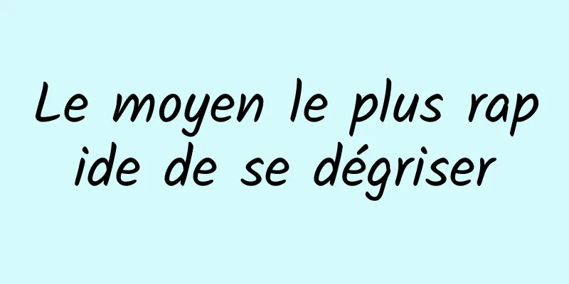 Le moyen le plus rapide de se dégriser