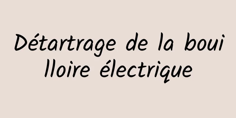 Détartrage de la bouilloire électrique