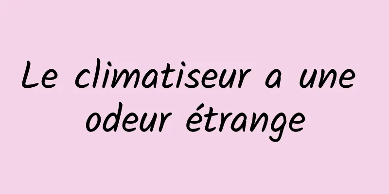 Le climatiseur a une odeur étrange