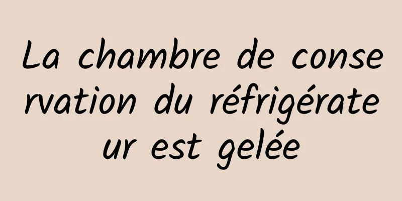 La chambre de conservation du réfrigérateur est gelée